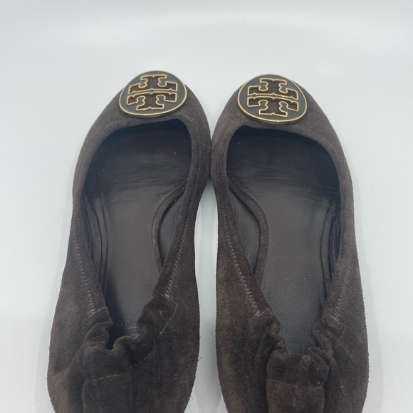 TORY Burch brown suede flats. - Picture 7 of 9